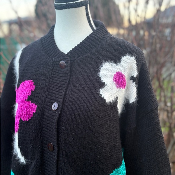 Vintage Mint Julep Oversized Floral Cardigan | Lined | L/XL - Picture 6 of 7